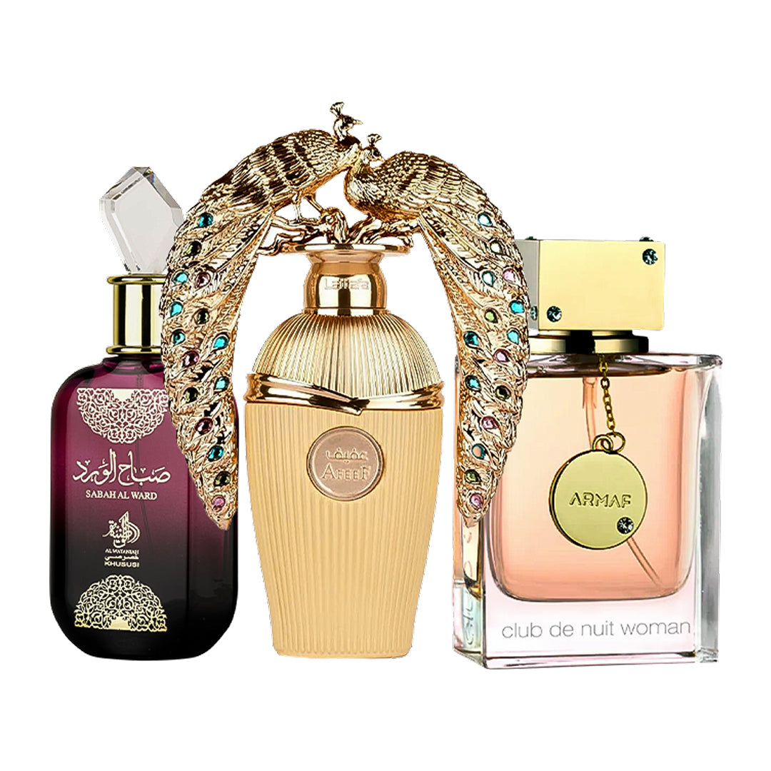 Combo Poderosa - Sabah | Afeef | Club de Nuit Woman (3 Decants de 5ml cada)