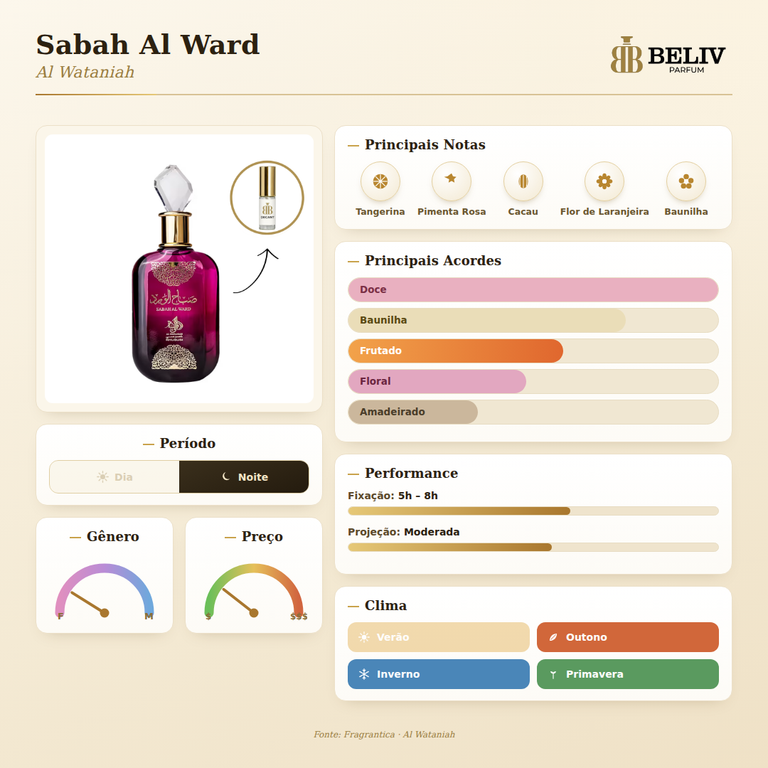 Sabah Al Ward — ficha olfativa Beliv Parfum