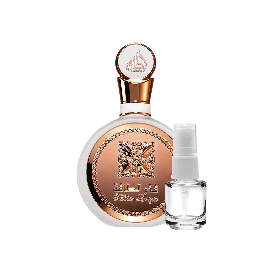 Combo Afrodisíaco - Fakhar Rose Lattafa | Sabah Al Ward Al Wataniah | Royal Amber Orientica (3 Decants de 5ml cada)