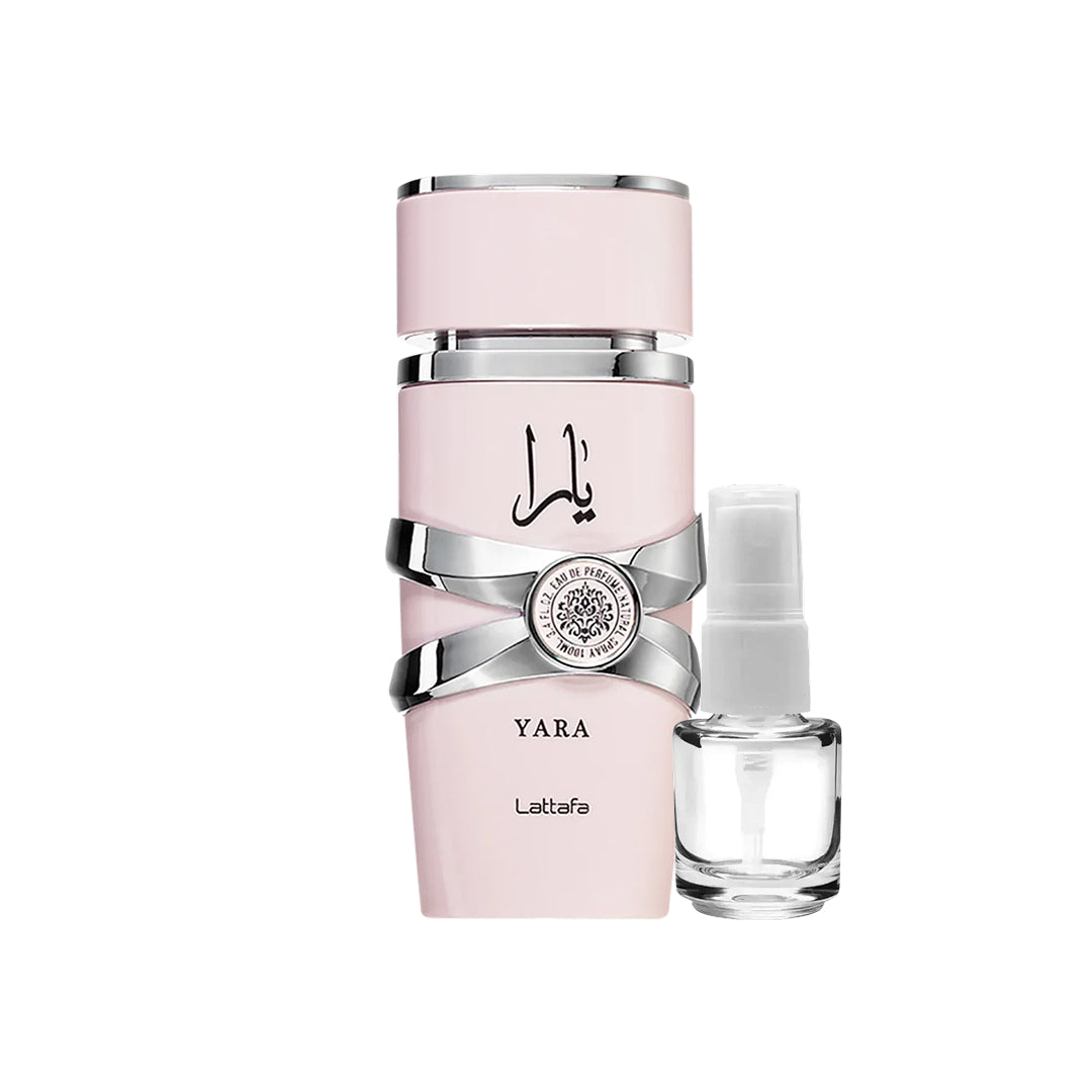 Combo Encanto - Yara Lattafa | Ameerat Al Arab Asdaaf | Watani Al Wataniah (3 Decants de 5ml cada)